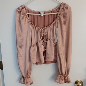 Top Shop Elegant Dusty Rose Blouse, Size 2